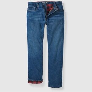 Eddie Bauer Fleece Lined Straight Jeans 32 x 32